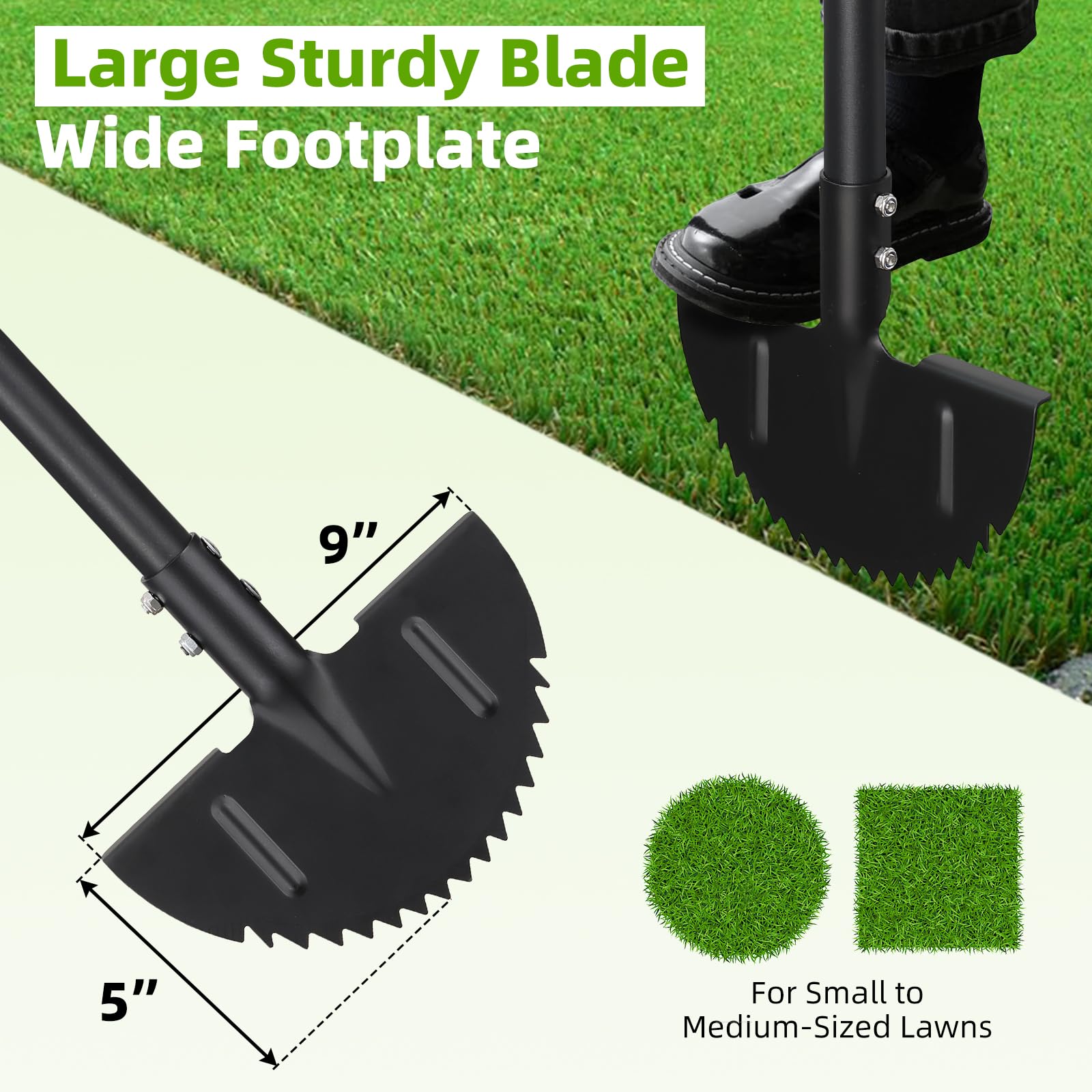 Lilyvane edge tool features a wide footplate for stable, deep cuts.
