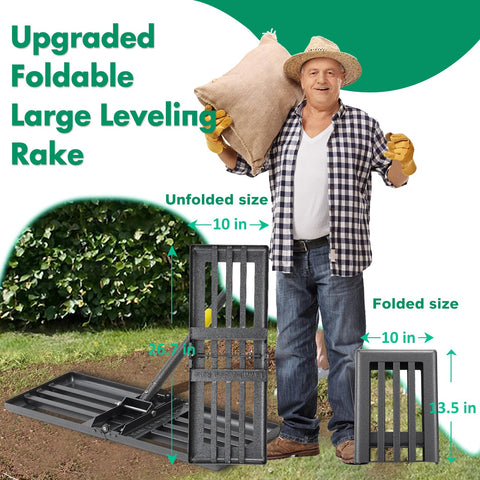 Lilyvane folding lawn leveler compact 13.5x10 design for easy storage