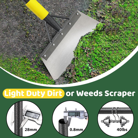 Lilyvane Garden Flat Shovel with an 11-inch blade for wider scraping