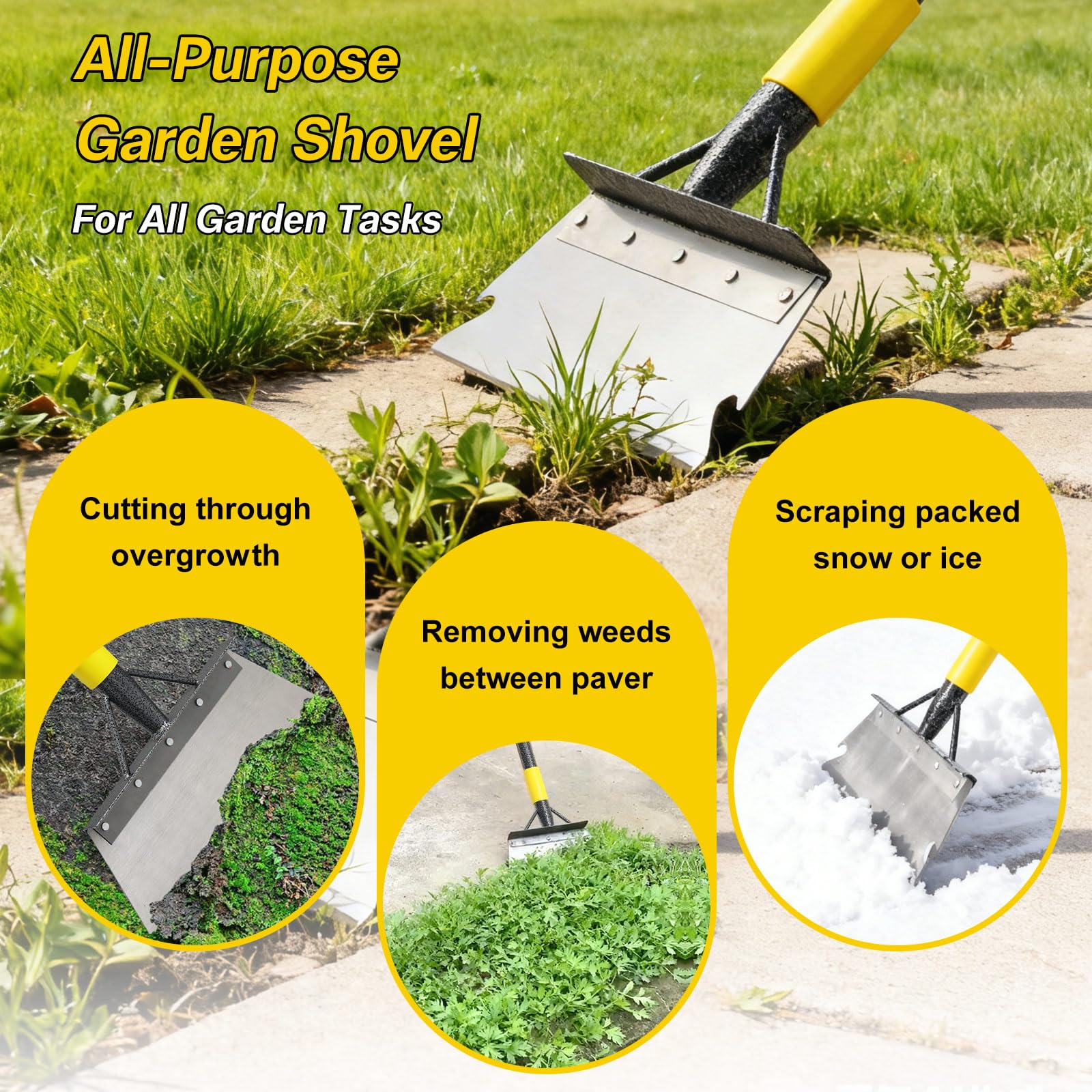 Lilyvane 60-inch handle extended for easier reach and reduced bending.