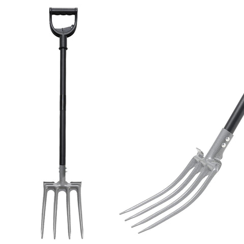 Lilyvane garden fork 4-tine head for deep soil turning and composting.