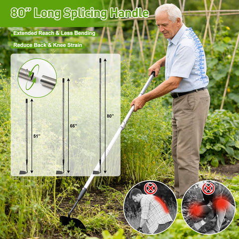 Lilyvane garden hoe weeding between plants with precision.