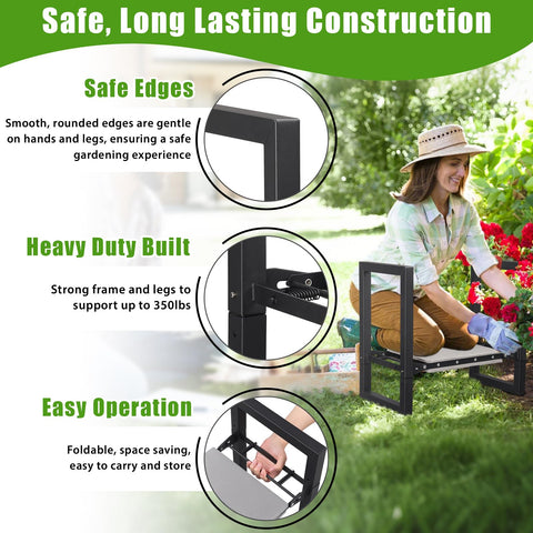 Lilyvane handle design aids safe standing and kneeling.