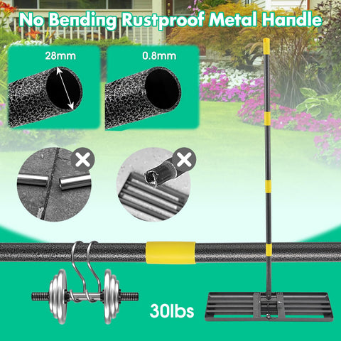 Lilyvane heavy-duty landscaping leveler distributes materials evenly