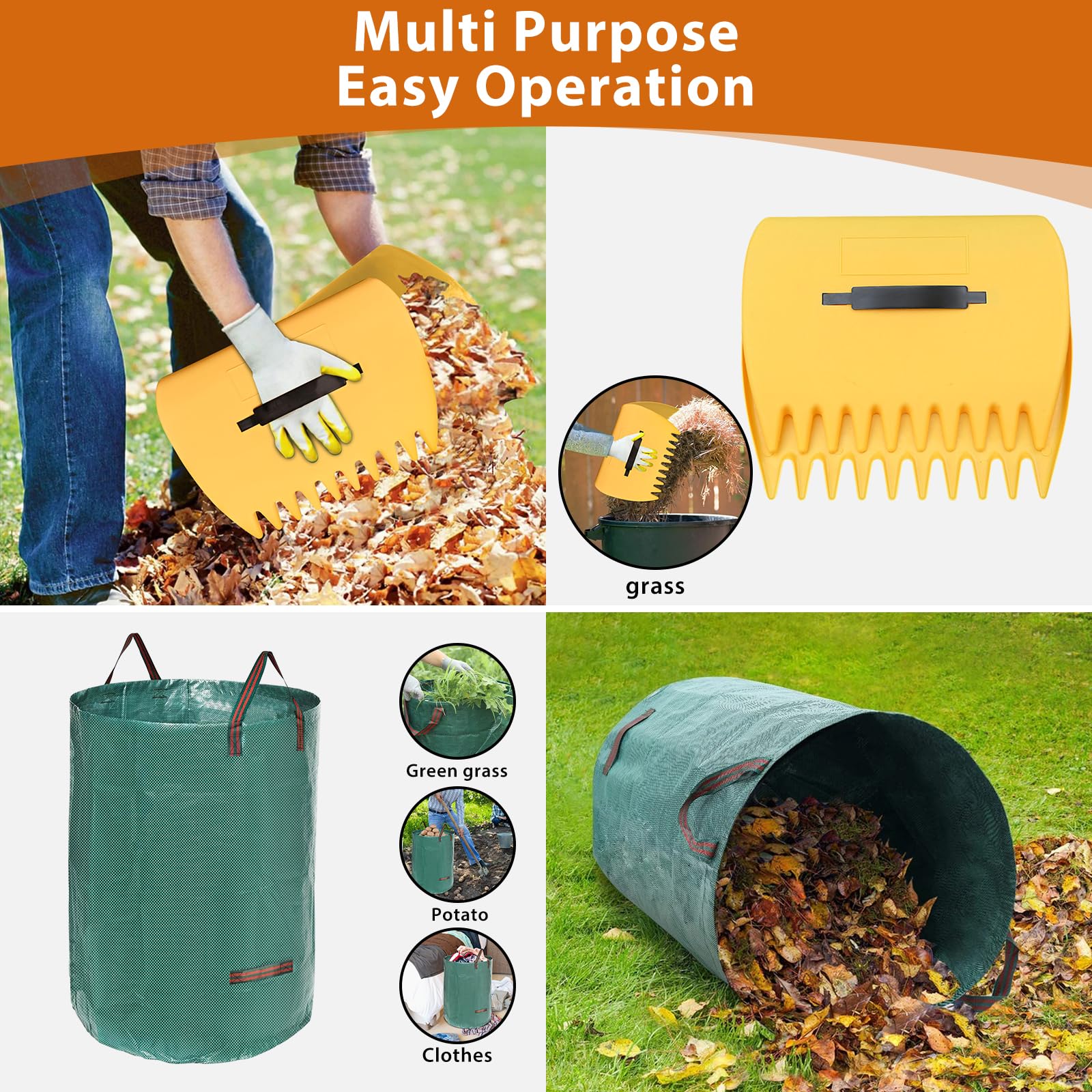 Lilyvane leaf scoops help transfer debris into the bag