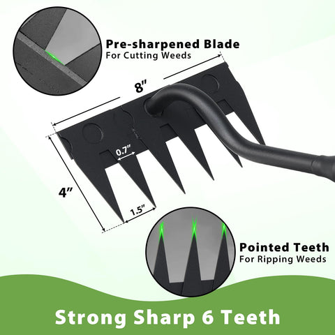 Lilyvane carbon steel weeder with rustproof coating resists wear.