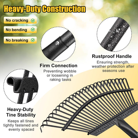 Lilyvane easy-assembly rake designed for portable storage.
