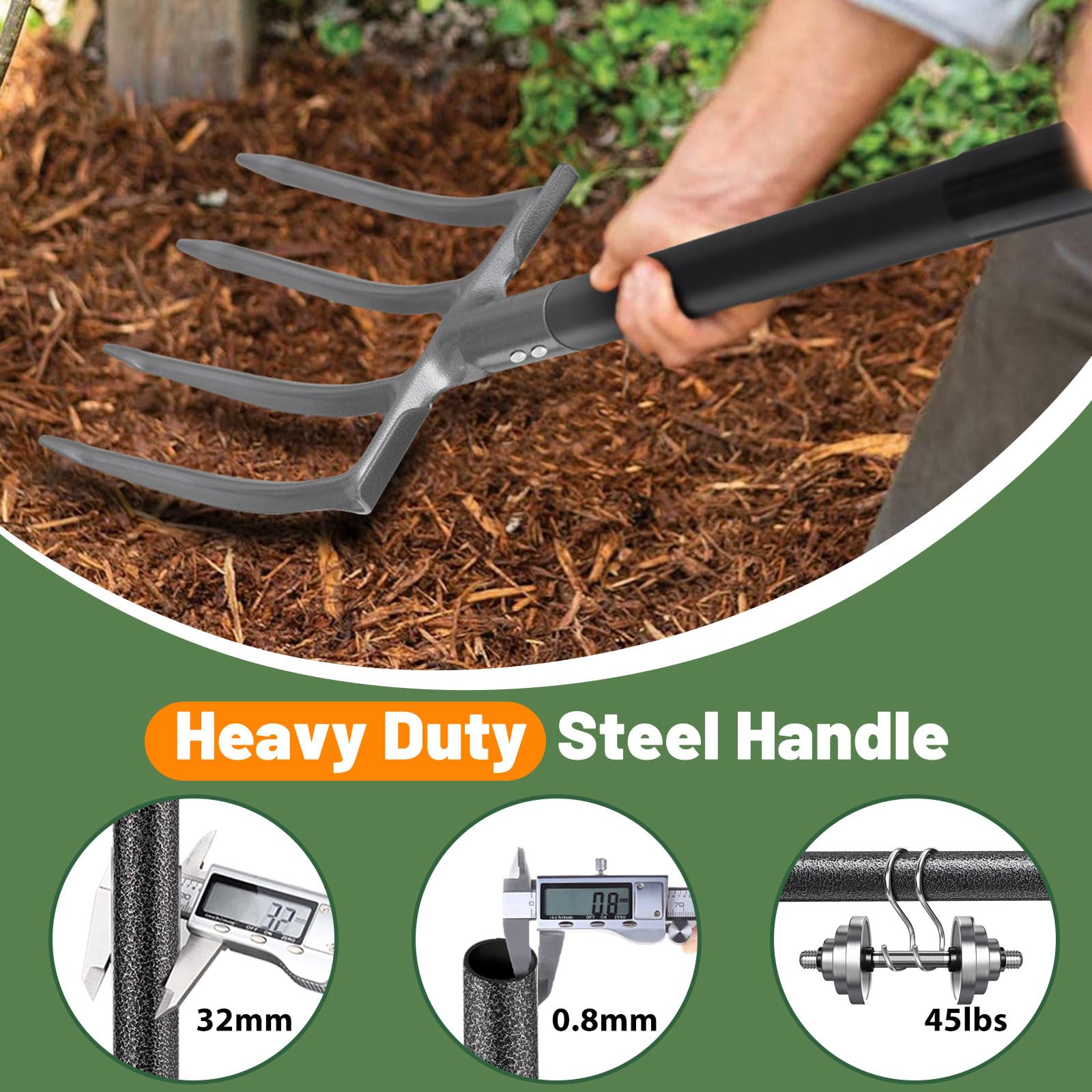 Lilyvane potato digging and soil loosening is easier with sharp tines.