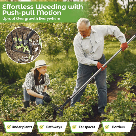 Lilyvane push-pull weeding action speeds up large-area maintenance