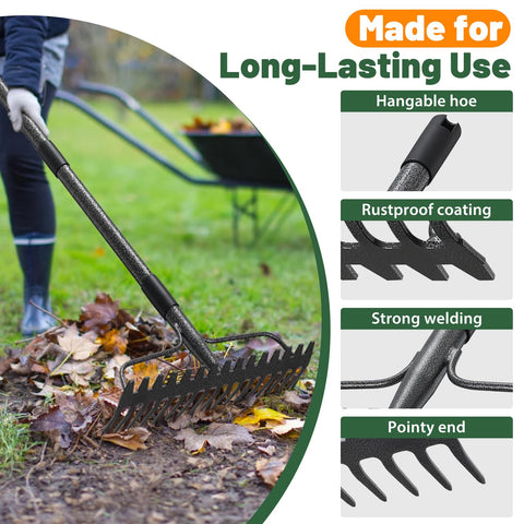 Lilyvane rake easy to assemble and break down for compact storage.