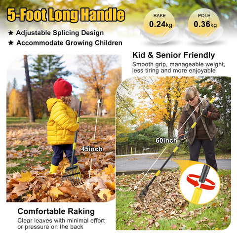 Lilyvane rake used between plants to clear leaves without damage