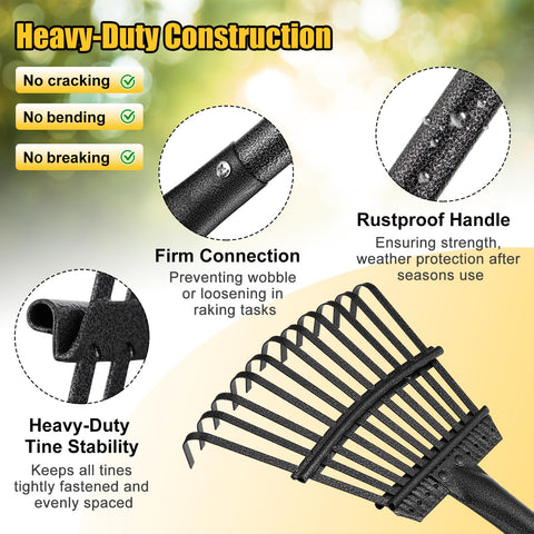Lilyvane rake compact design stores easily in small spaces