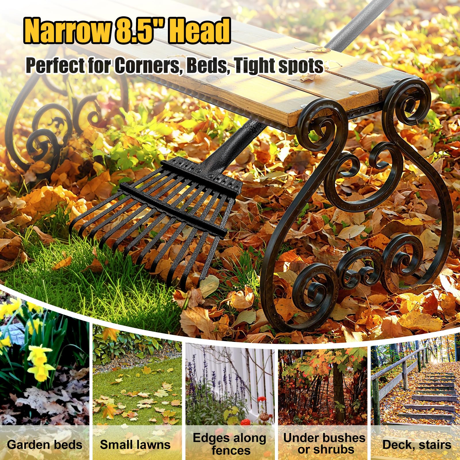 Lilyvane rake lightweight design suitable for kids and adults