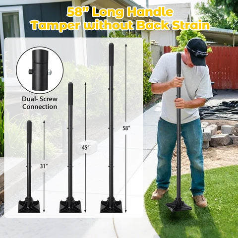 Lilyvane Tamper dual screws attachment keeps head secure for stable tamping