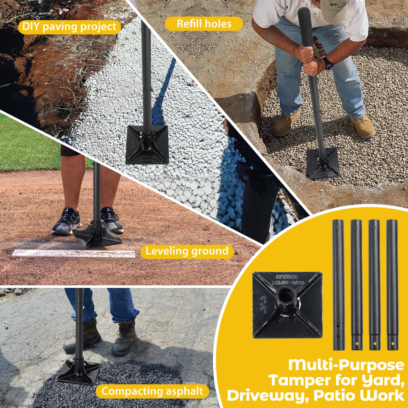 Lilyvane Tamper flat base ensures even compression on work surface