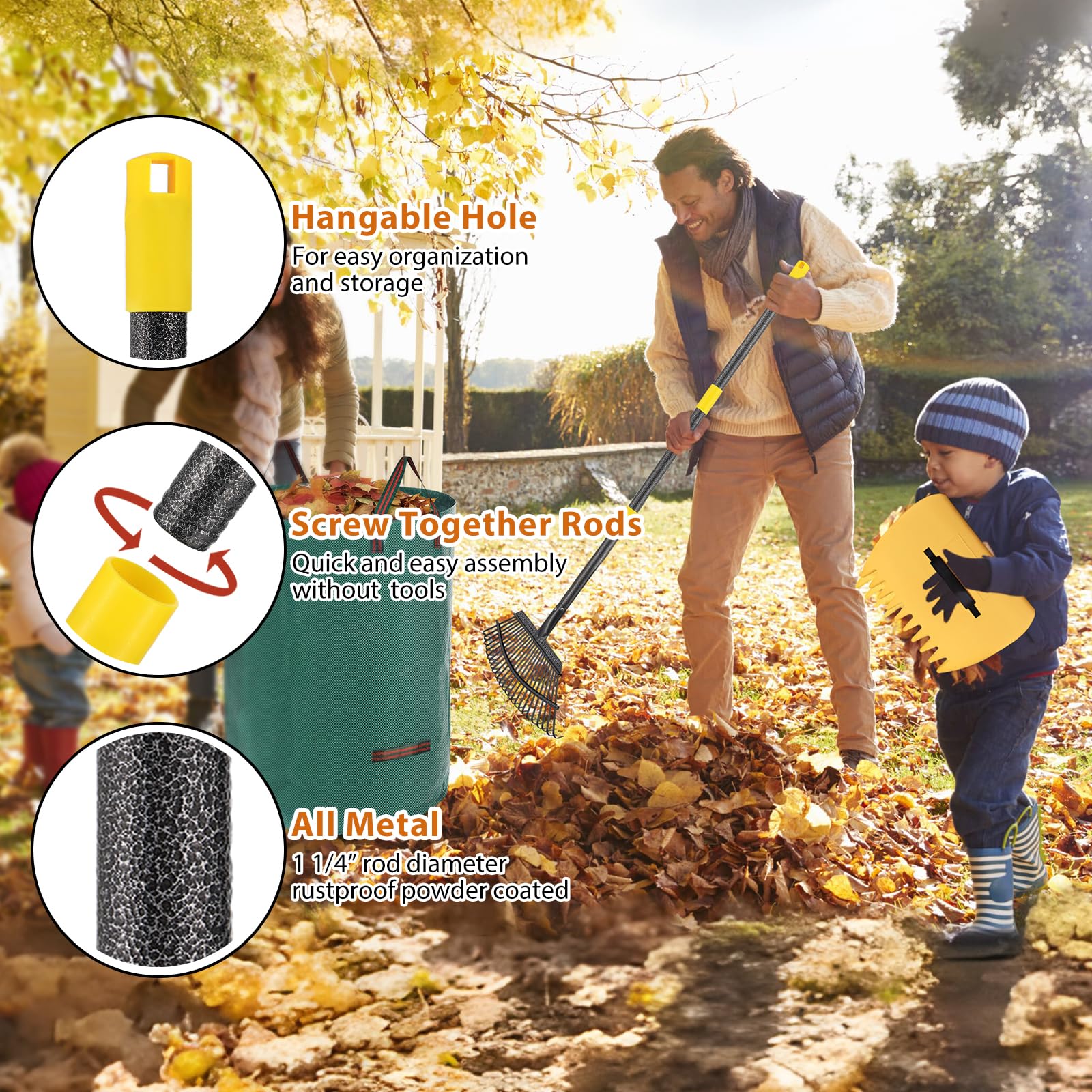 Lilyvane yard cleanup set ideal for pine needles and leaves
