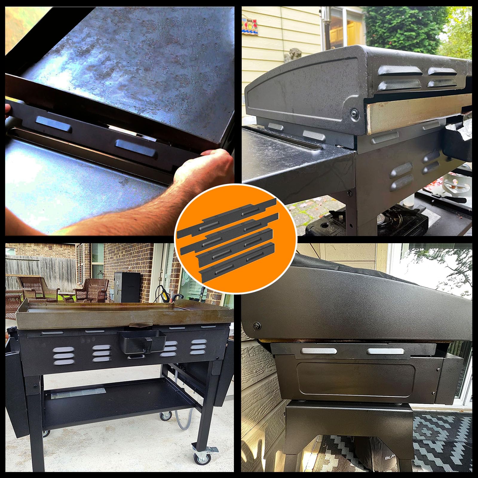 LimeCare wind guard installs tool-free with built-in magnets on the griddle edge