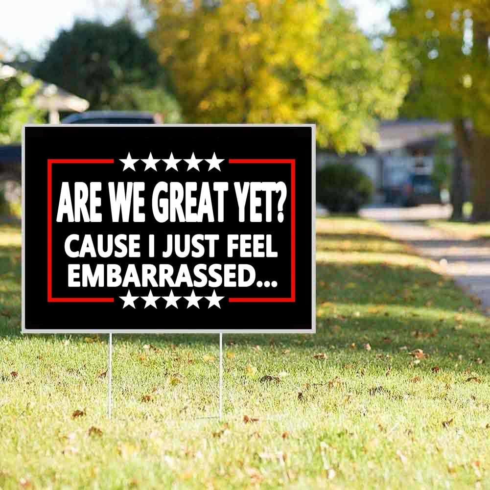 Limecute anti-MAGA yard sign for outdoor lawn display and curb messaging.