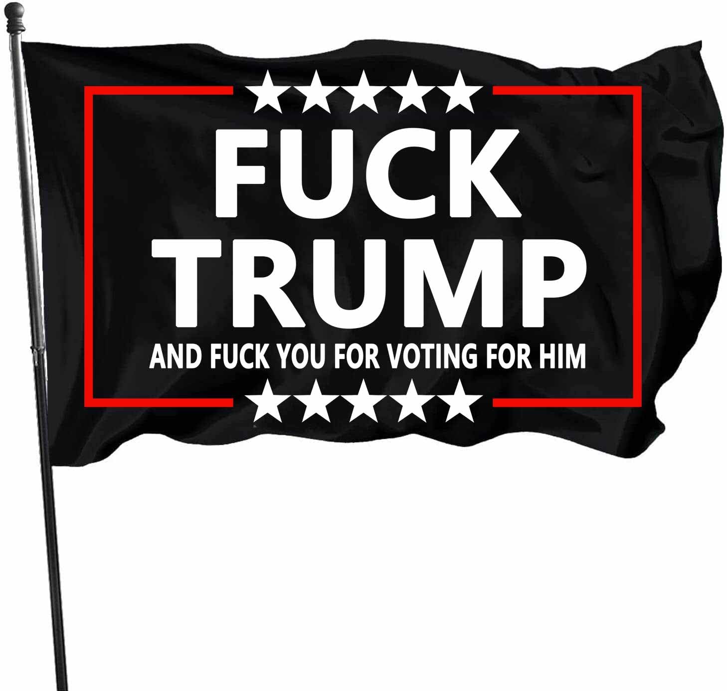 Limecute anti Trump flag with brass grommets for outdoor display and bold expression