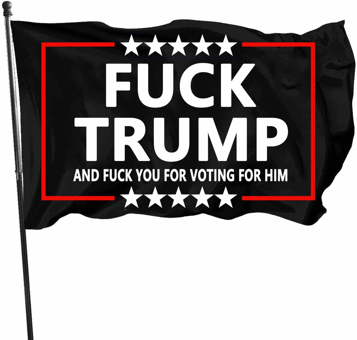 Limecute anti Trump flag with brass grommets for outdoor display and bold expression