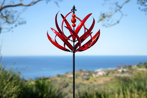 LimeHill Wind Spinner in a garden setting enriching curb appeal and ambient charm.