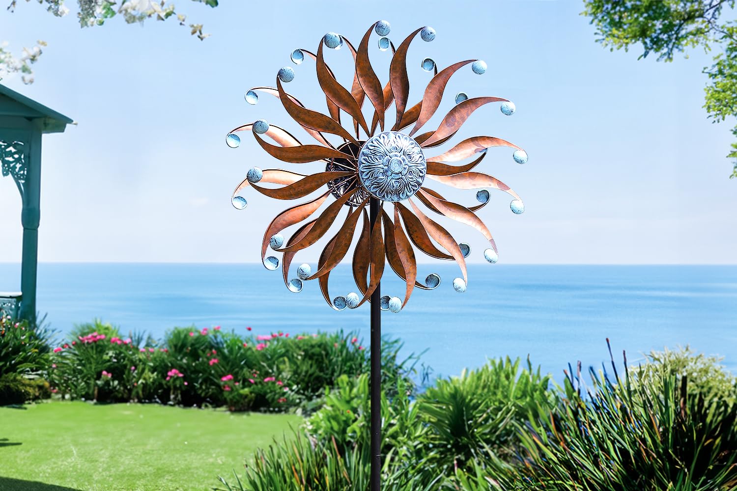 LimeHill Wind Spinner holiday-ready decor enhances seasonal outdoor displays