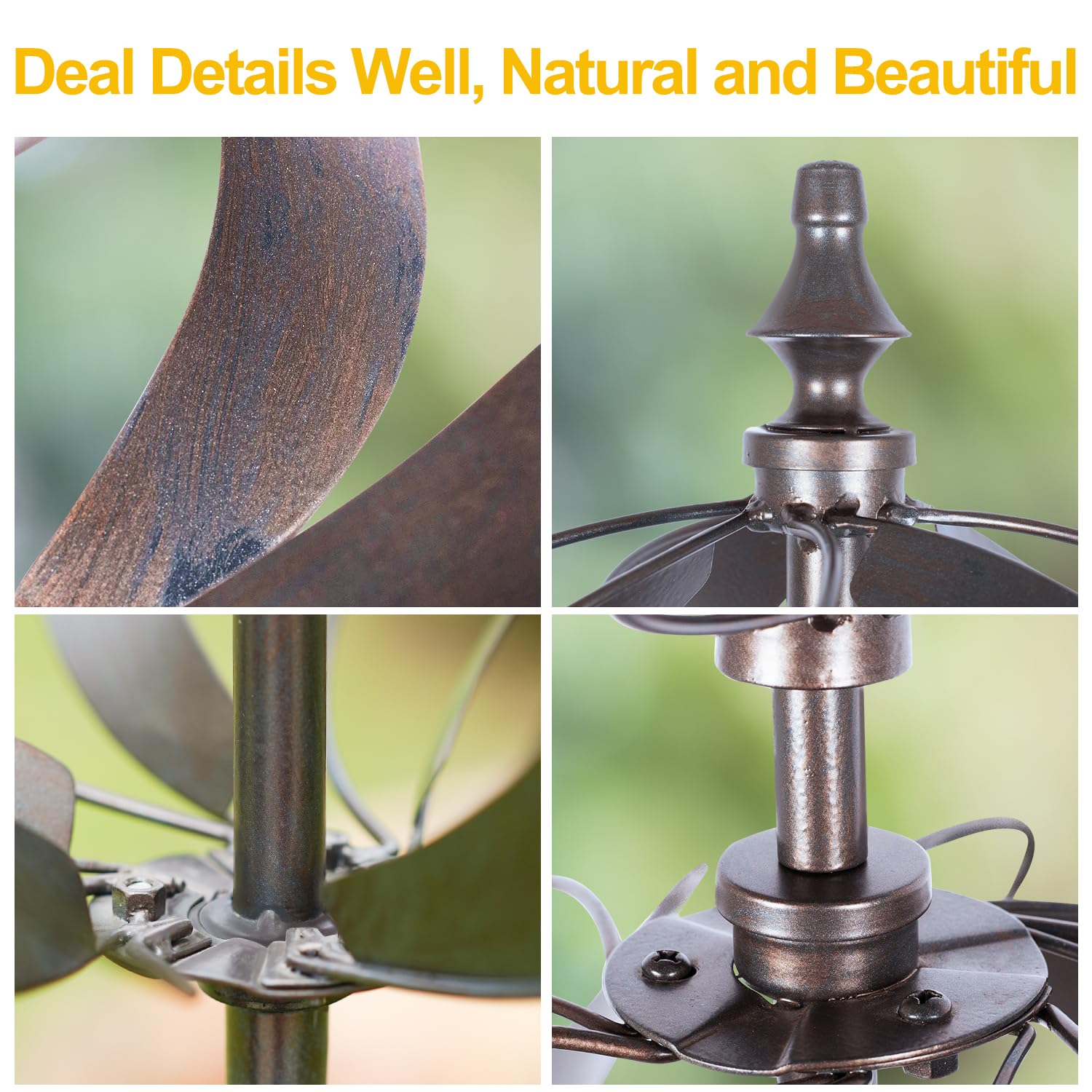 LimeHill large 24x24 inch wind spinner adds a bold outdoor focal point.