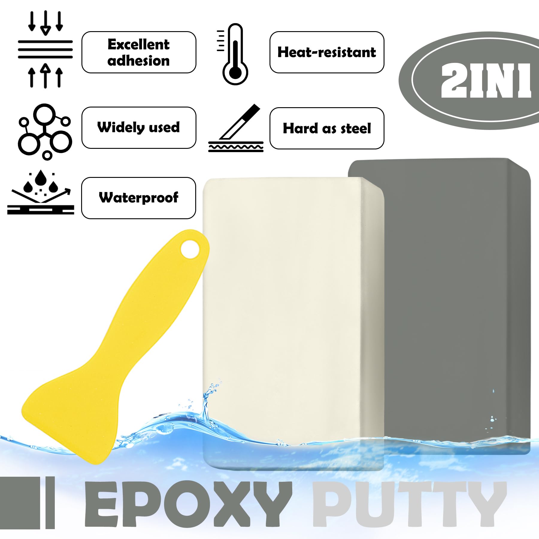 Limino epoxy putty equal parts mix shows easy preparation for reliable bonding.