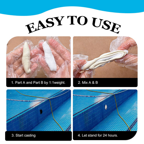 Limino 10oz epoxy putty seals cracks and accepts sanding, drilling, painting.