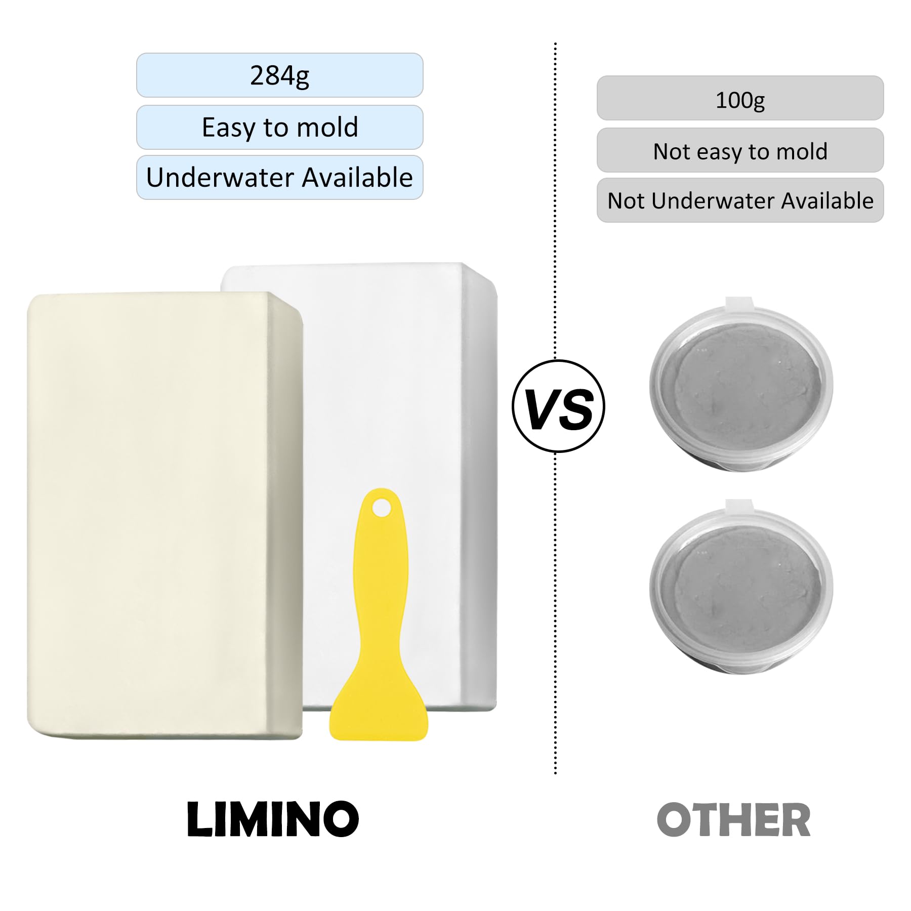 Limino Epoxy Putty demonstrates underwater repair potential.
