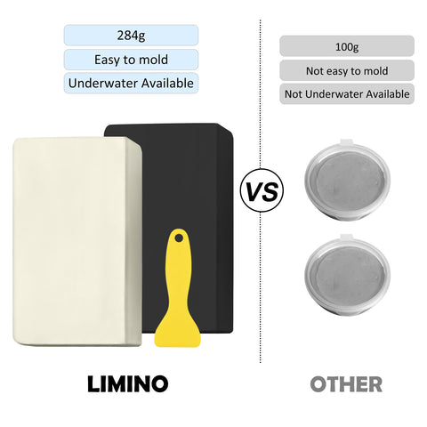 Underwater and above-water repairs with Limino epoxy putty.