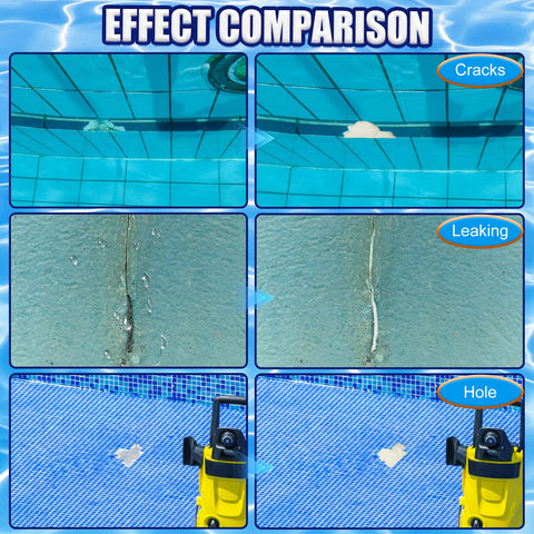 Limino Pool Putty underwater seal demonstrates a durable patch without draining.