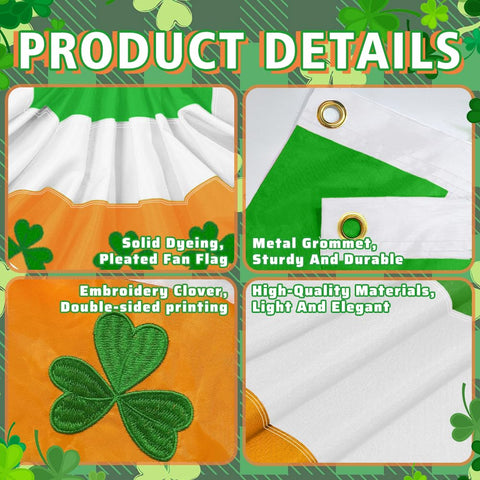 LinaGarten wind-resistant outdoor bunting flag in vibrant Irish colors