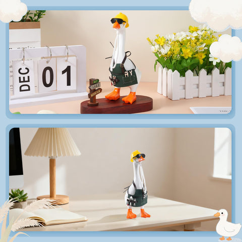 Linastu realistic metal-look tools elevate desk-goose miniatures with flair.