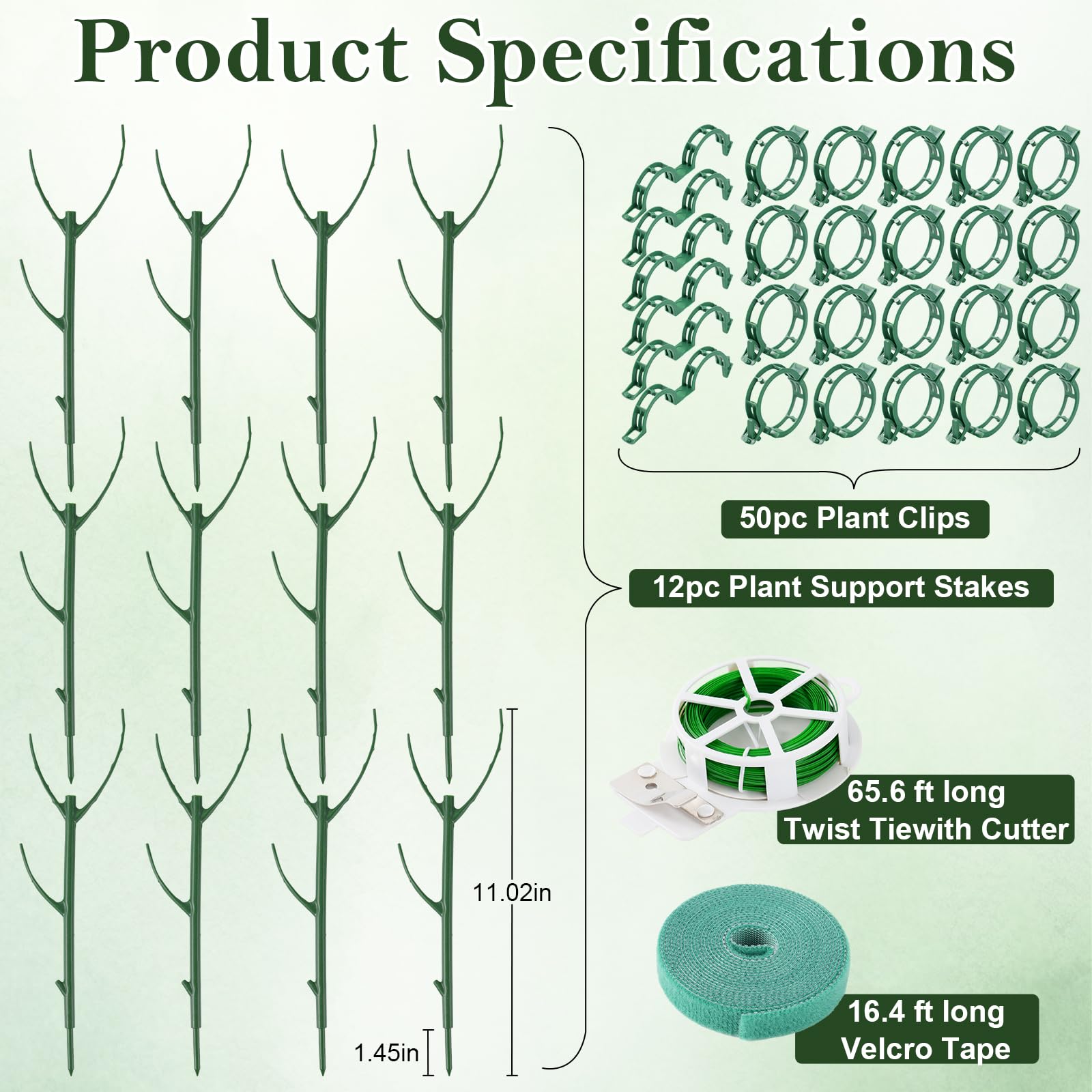 Linastu stackable design plant stakes adapt as plants grow