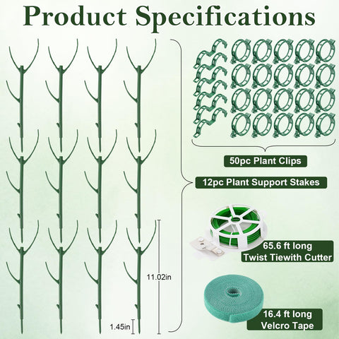 Linastu stackable design plant stakes adapt as plants grow