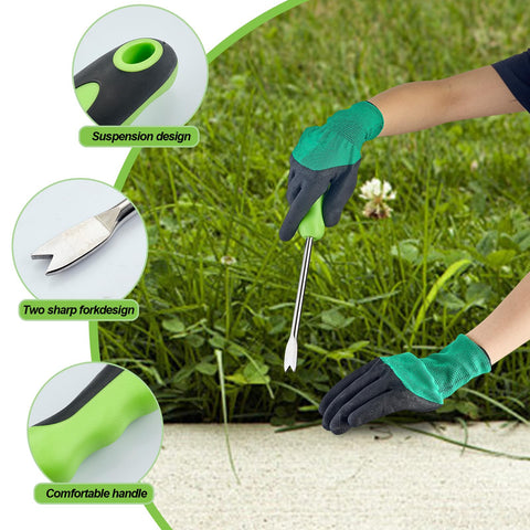 Linatikou heavy-duty stainless steel weeder resists rust for tough garden tasks.