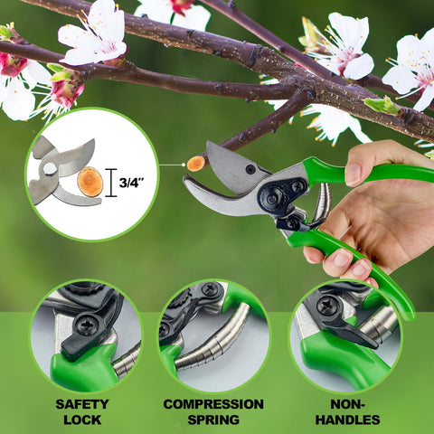 Linatikou Pro Pruning Shears three-in-one tool for stems, leaves, and foam