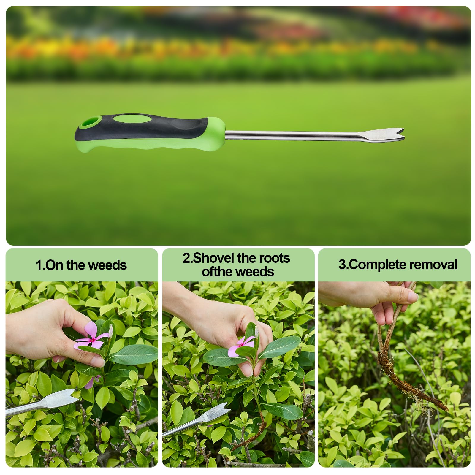 Linatikou two-pronged fork targets weeds in tight spaces and cracks precisely.