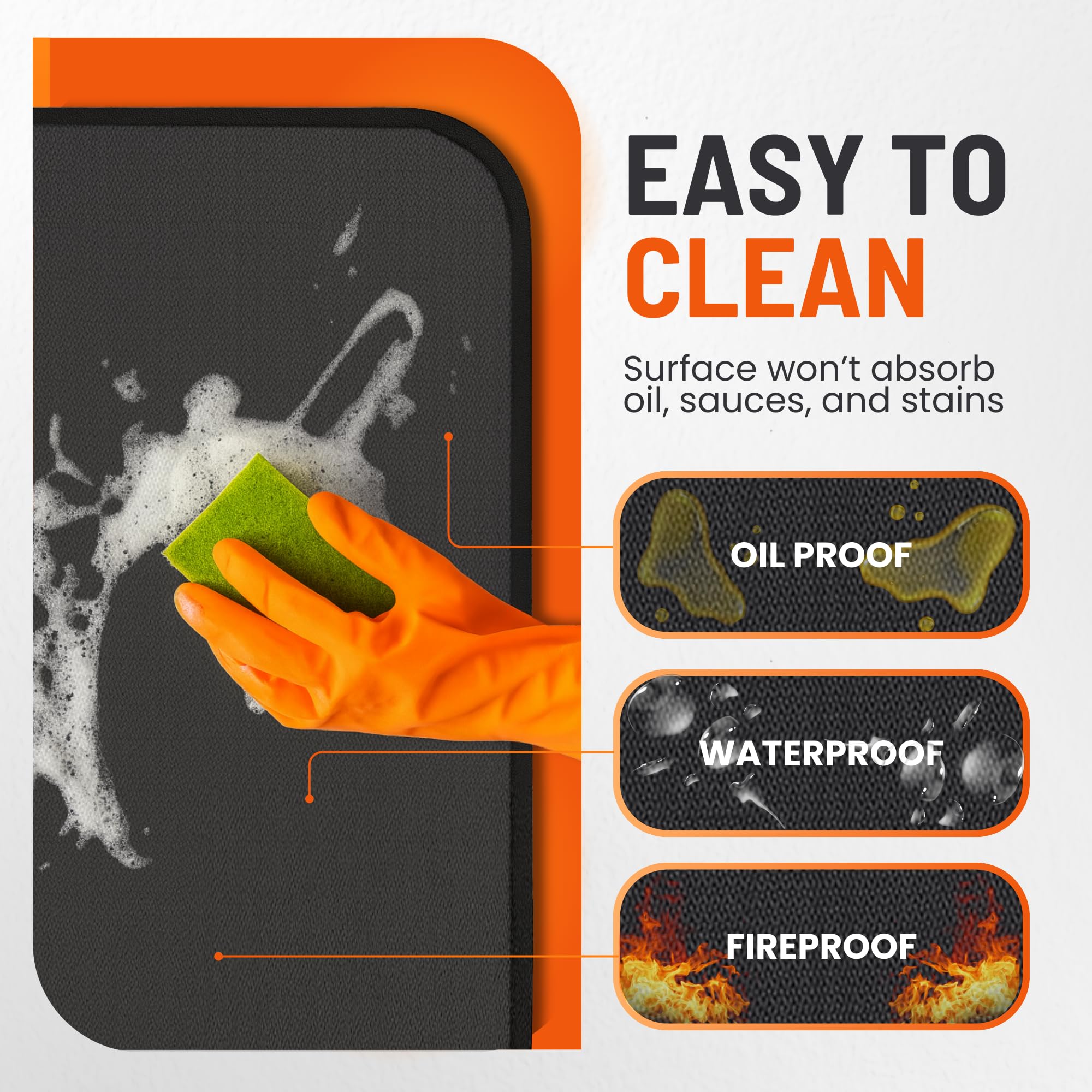 Linda's Essentials foldable mat stores compactly after grilling.