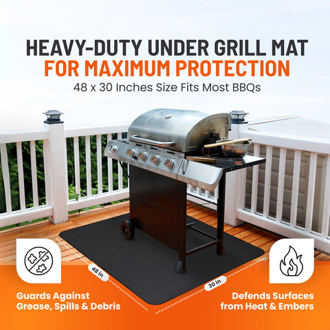 Linda's Essentials foldable grill mat stores compactly after use.