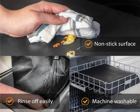 Linda's Essentials extralarge mats cover the entire grill surface.