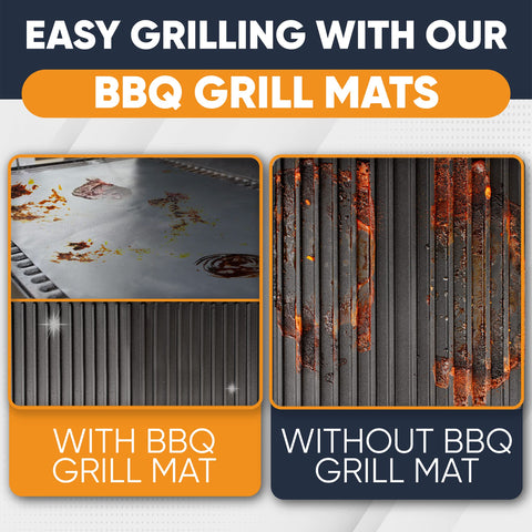 Linda's Essentials extralarge grill mat is easily wiped clean after cooking.