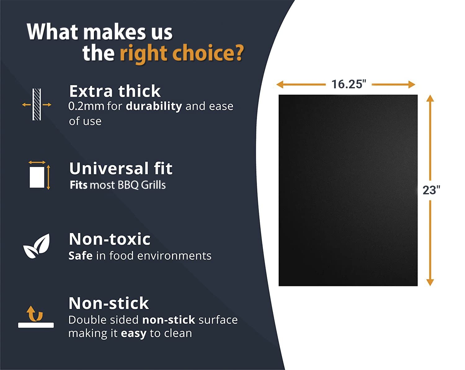 Linda's Essentials grill mats withstand up to 500°F for versatile outdoor grilling.