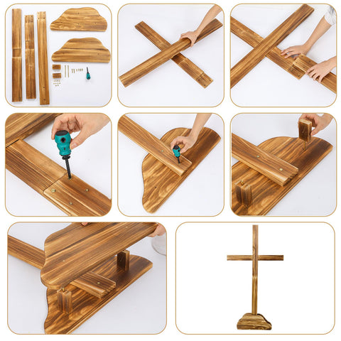 Lineshading seven-piece cross kit for easy assembly at home