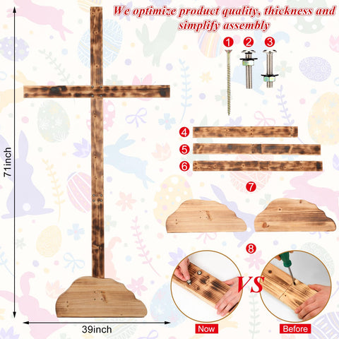Lineshading Easter cross base and hill design for sturdy setup