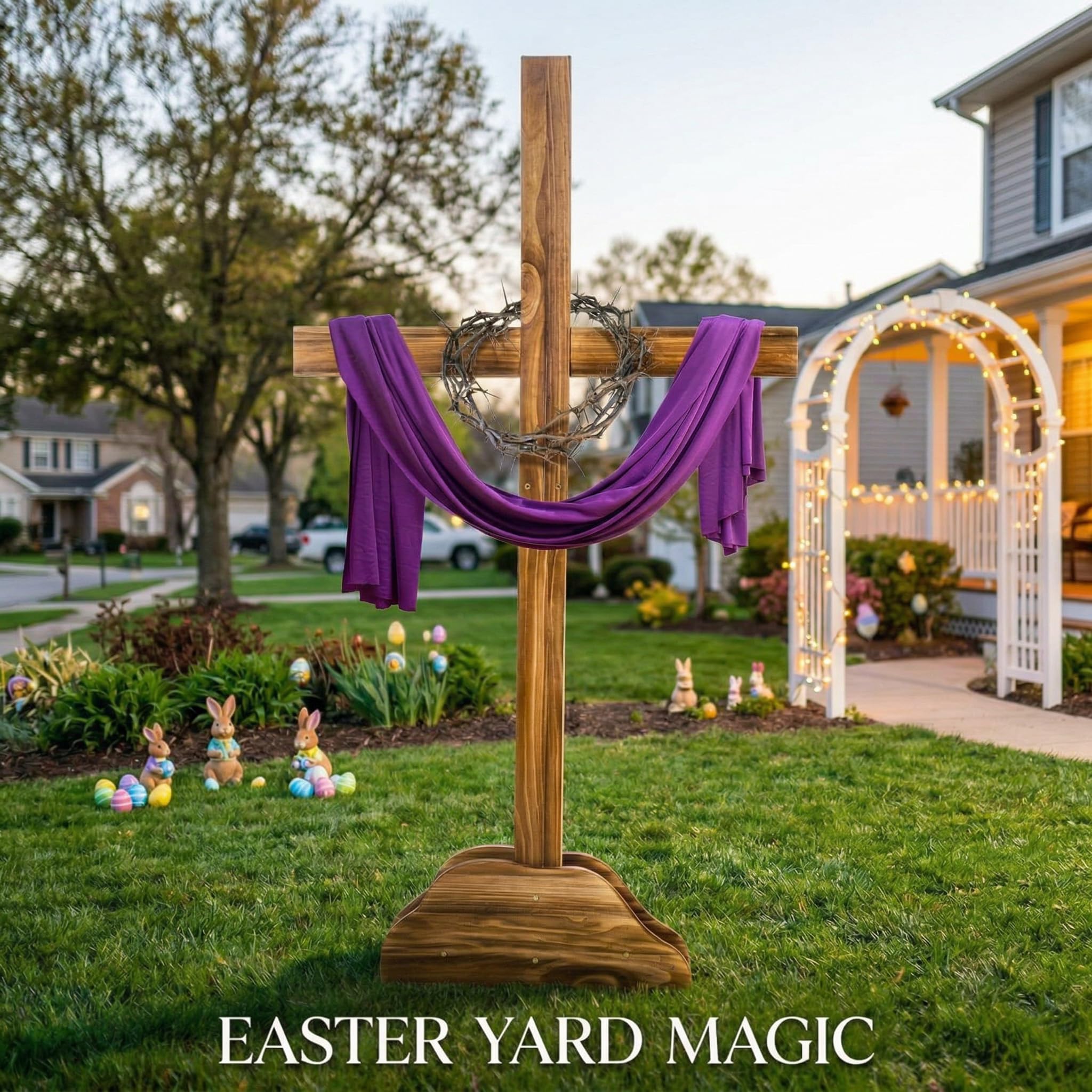 Lineshading Easter cross ideal as gift for weddings or celebrations
