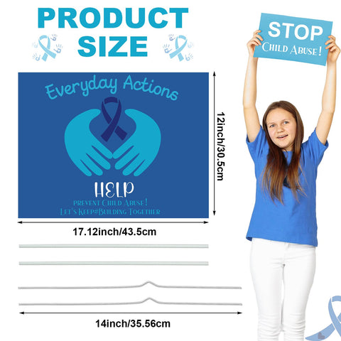 Lineshading six-pack yard signs arranged for impactful multi-location awareness.