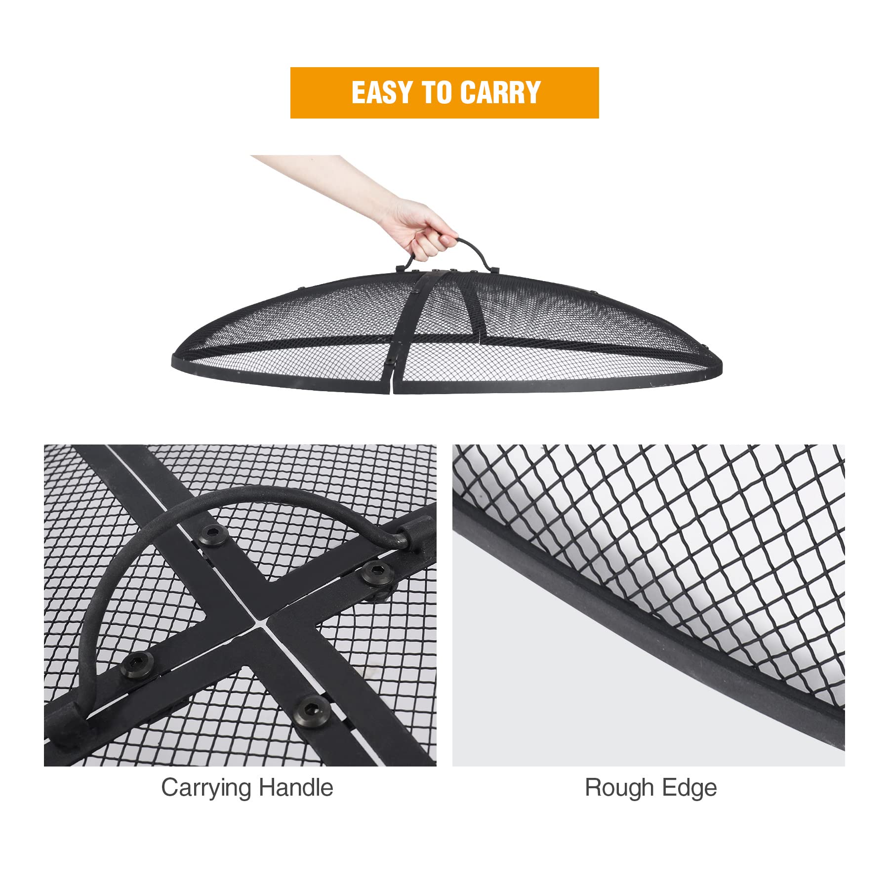 Lineslife collapsible screen disassembled into four pieces for storage