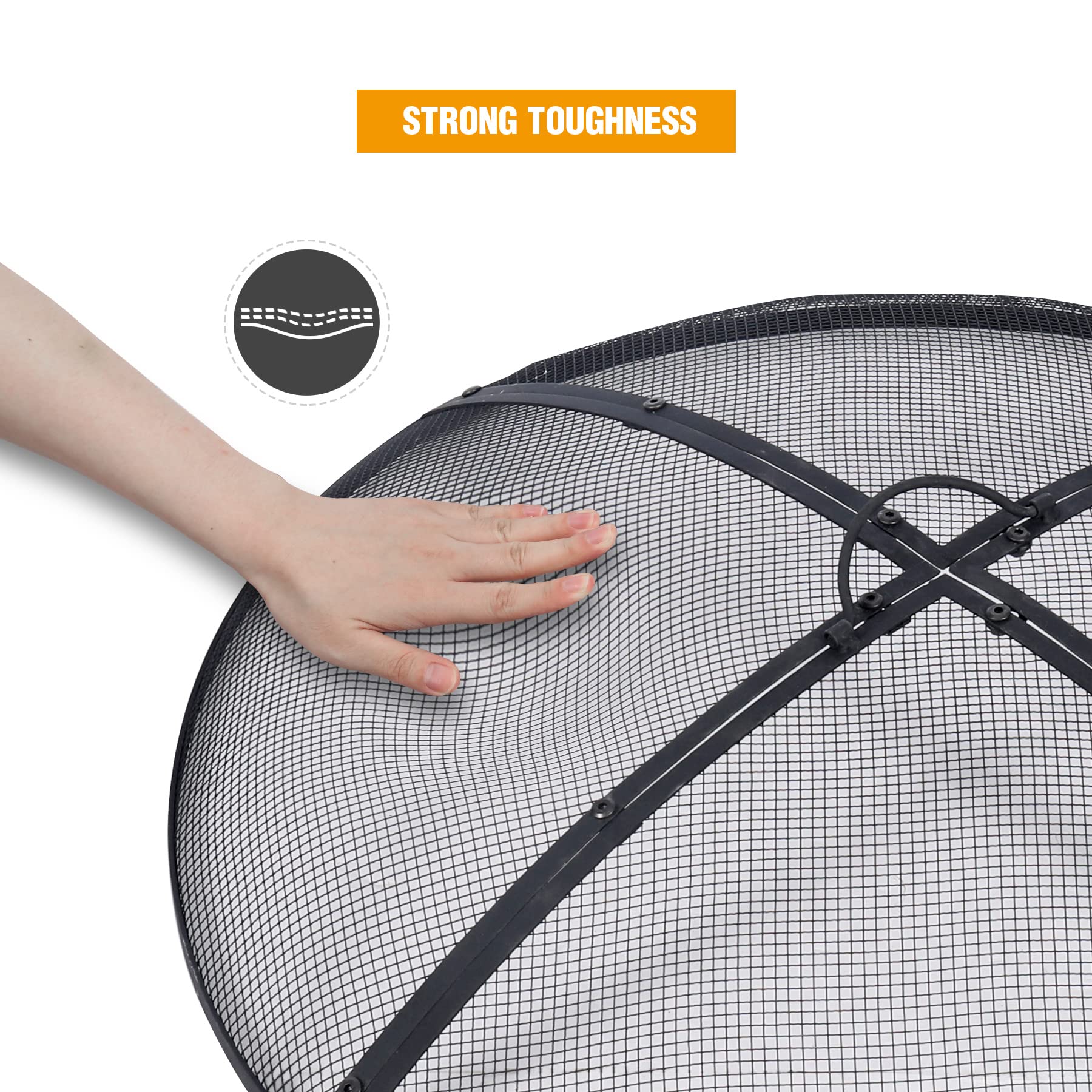 Lineslife durable iron mesh screen with black finish for outdoor use